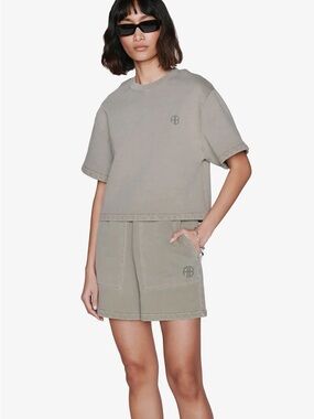 Anine Bing Tori Sweatshirt and Kelsie Relaxed Shorts Set